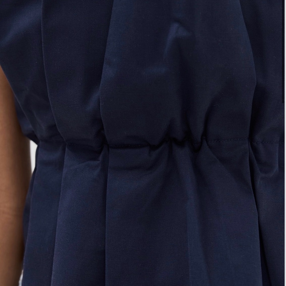 STAUD Navy Strapless ruffle tube Top navy blue XS extra small NWT NEW TAGS - Picture 6 of 8